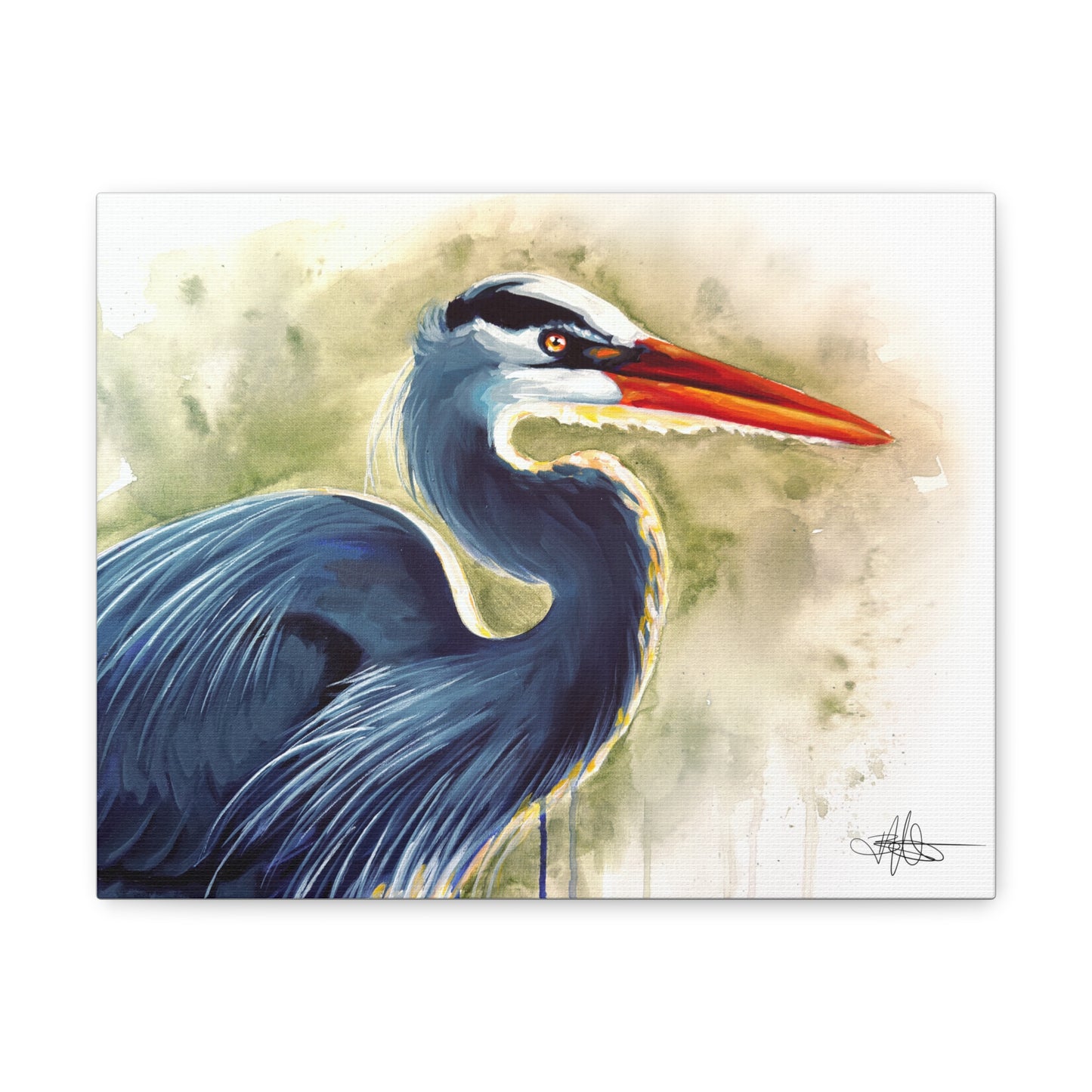 Blue Heron Canvas Gallery Wrap