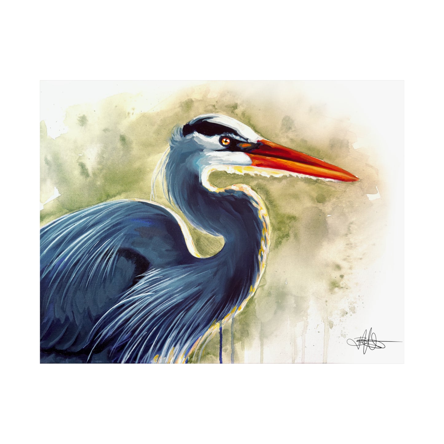 Blue Heron Matte Poster