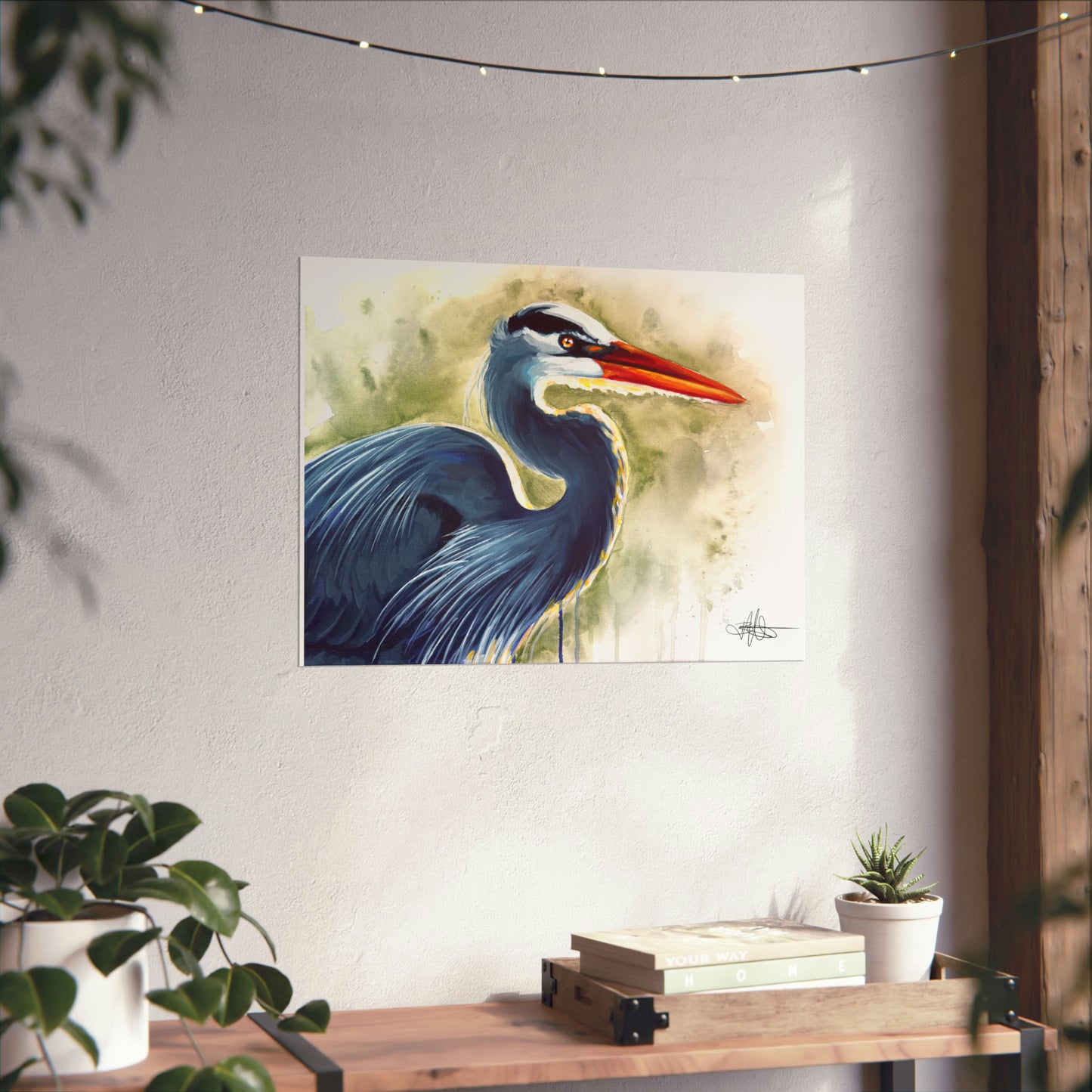 Blue Heron Matte Poster