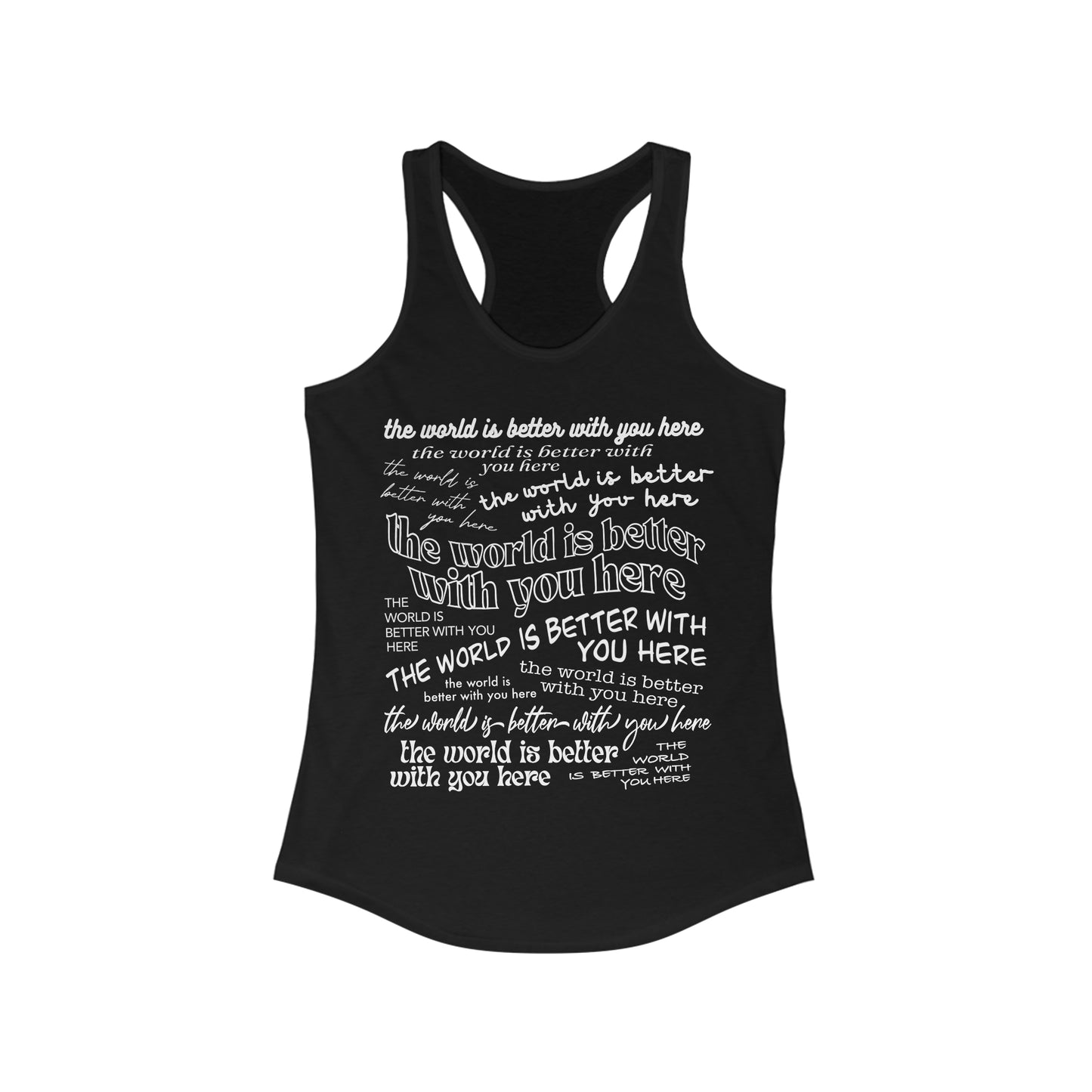 The World Is Better With You Womens Racerback