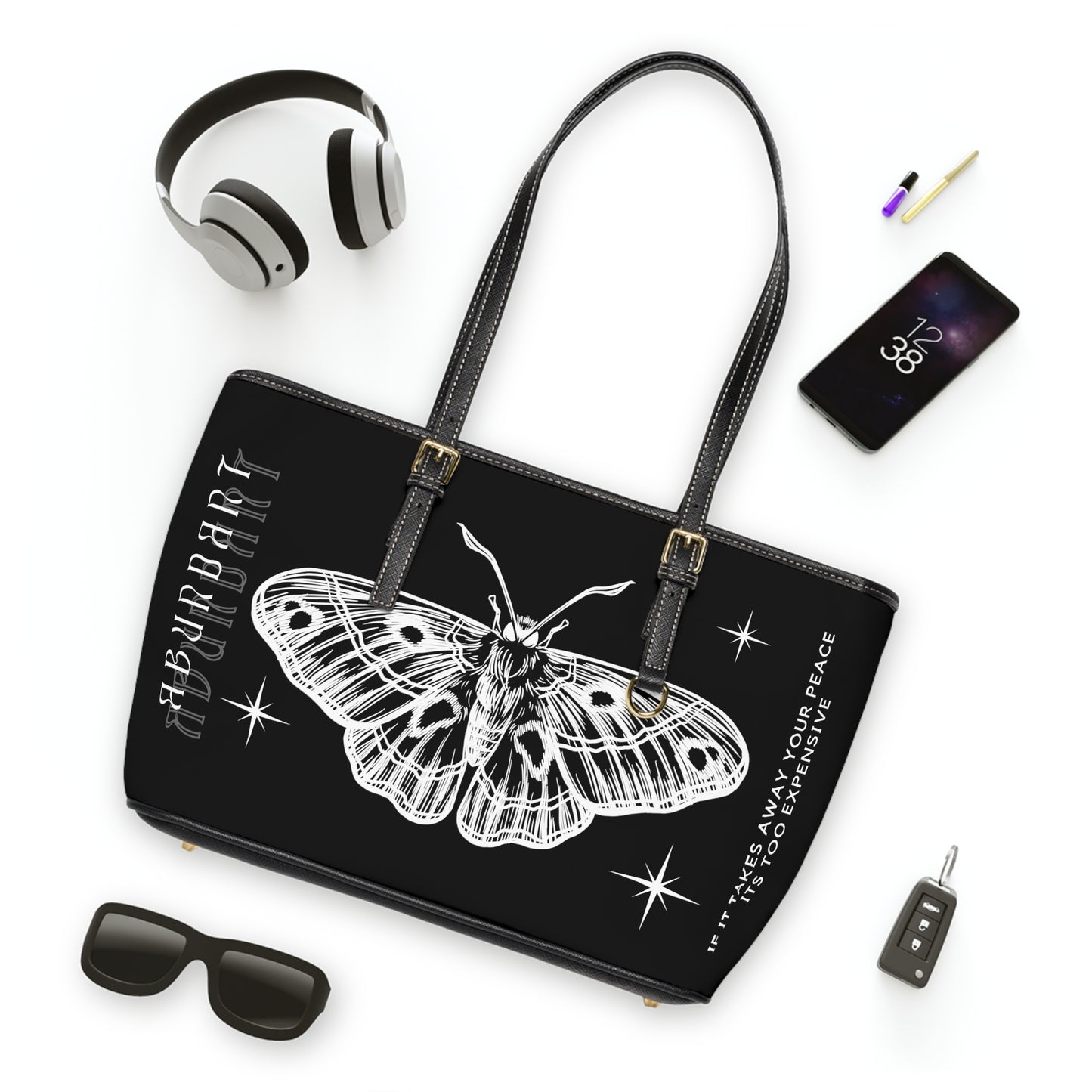 Large Leather Moth Bag