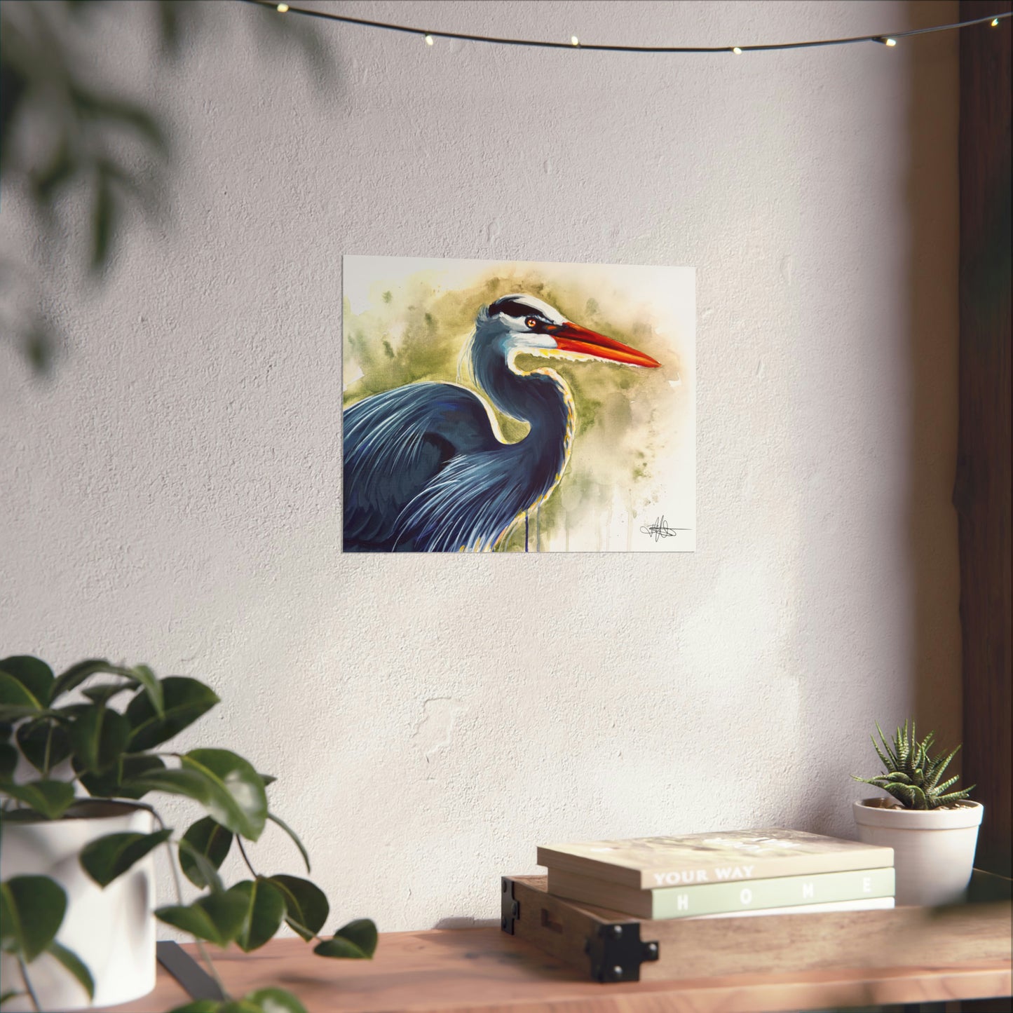 Blue Heron Matte Poster