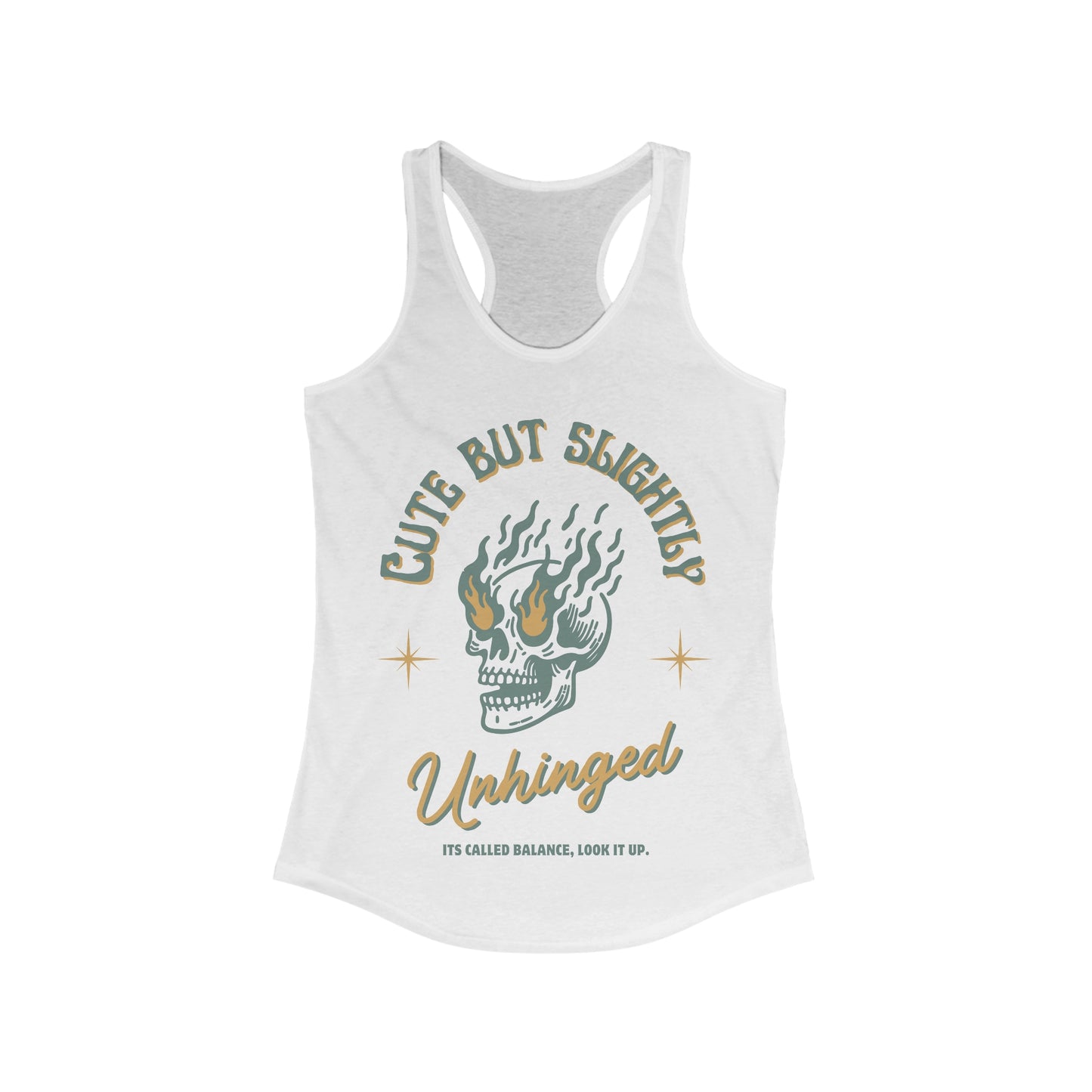 Cute But Unhinged Womens Racerback
