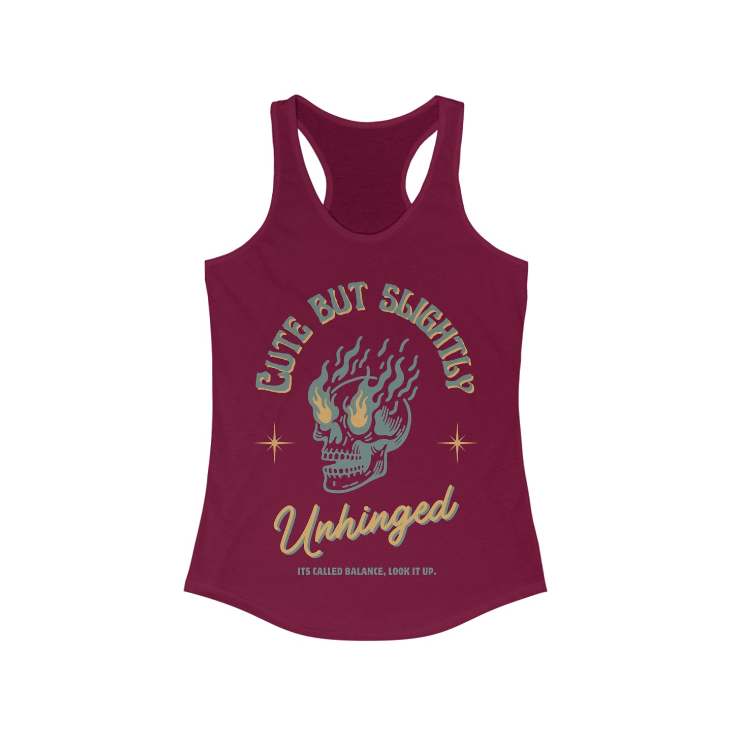 Cute But Unhinged Womens Racerback