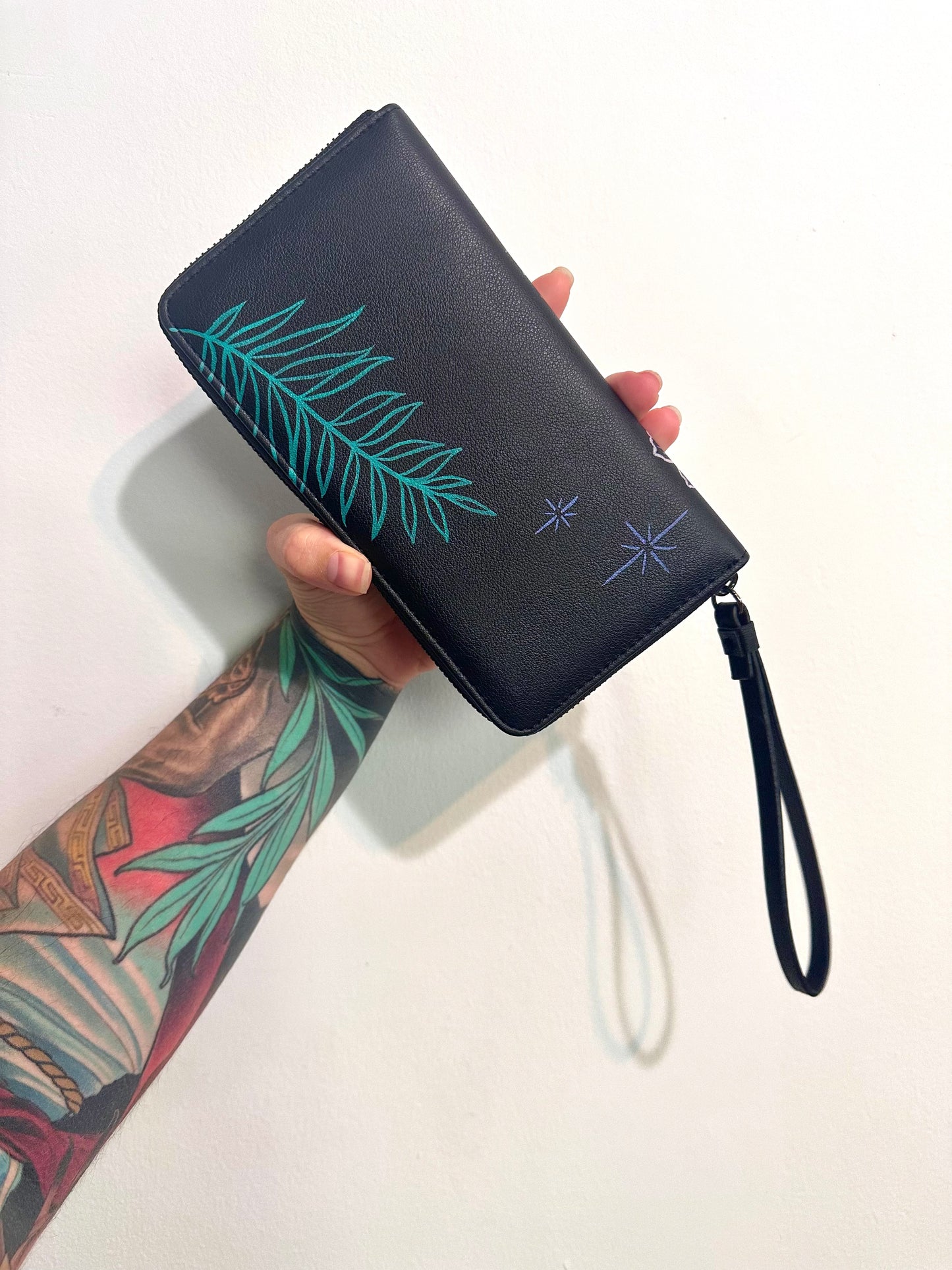 HAND PAINTED Floral Clutch