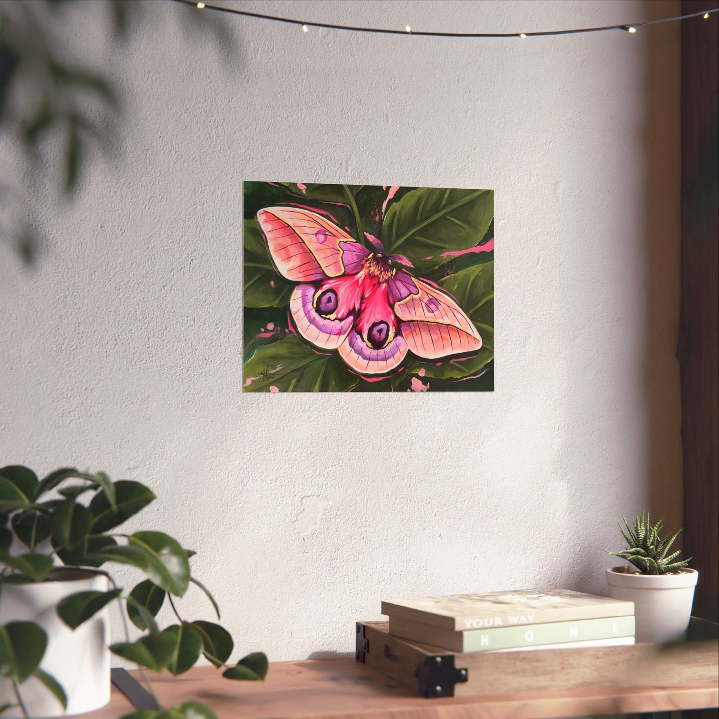 Pink Moth Matte Poster