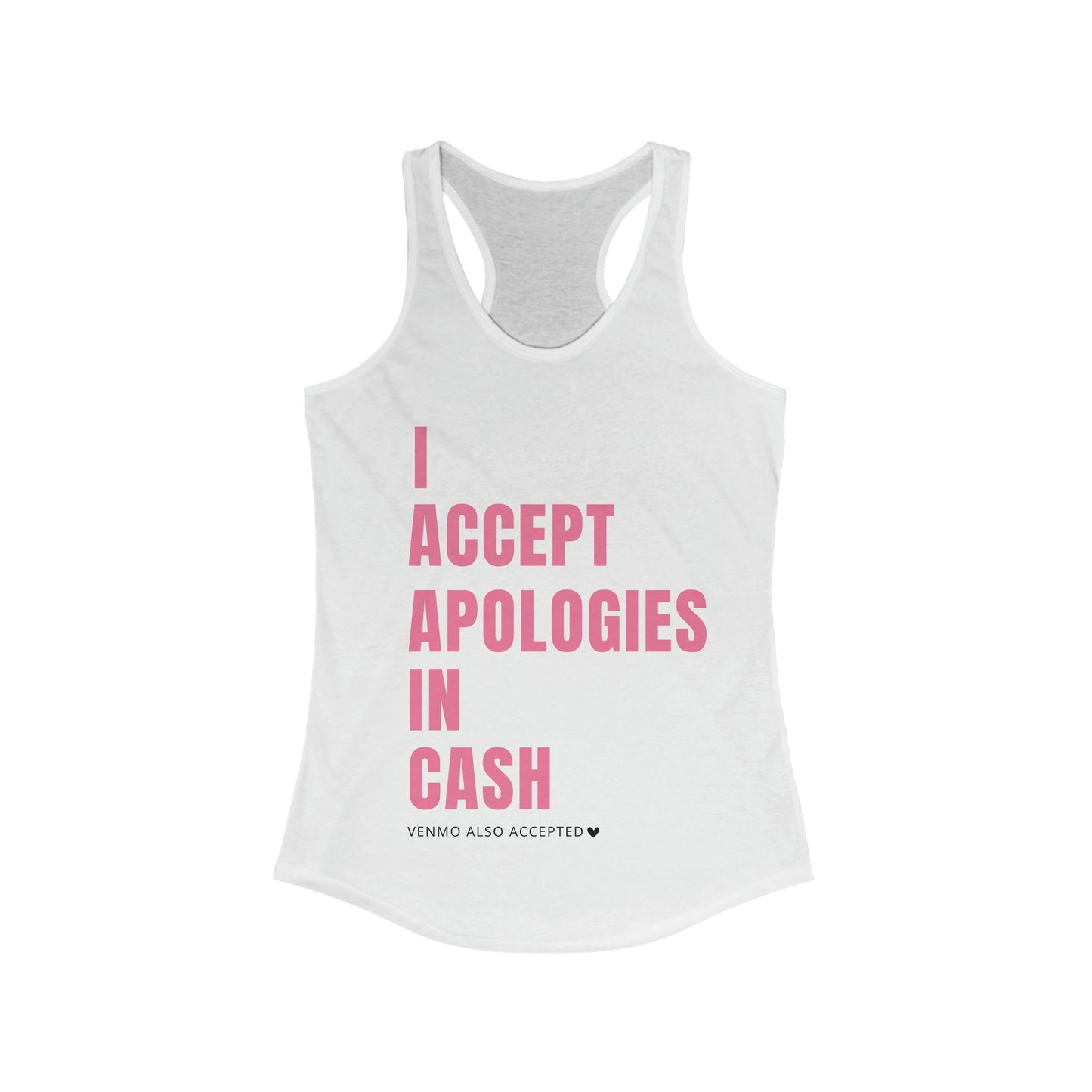 Cash Apologies Womens Racerback