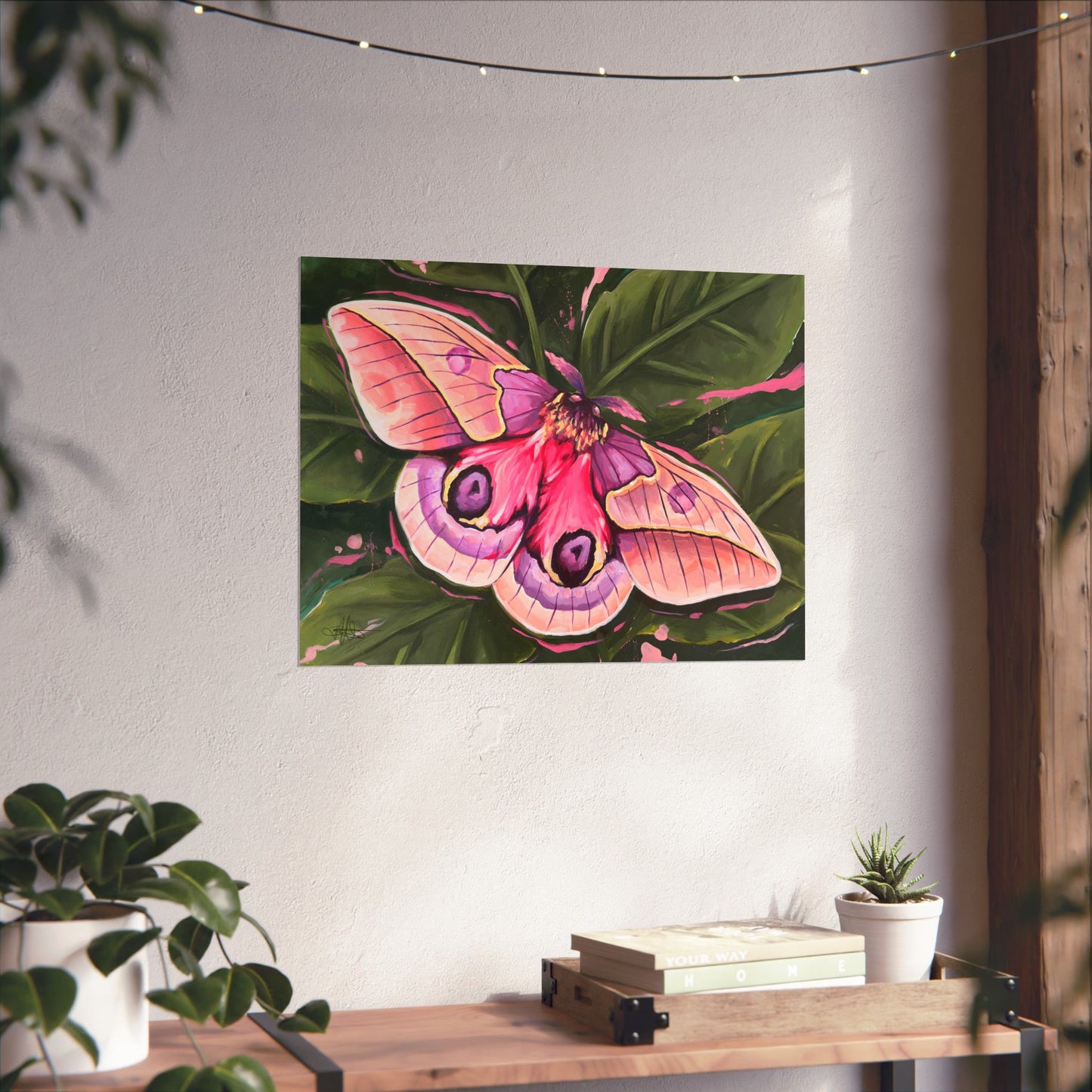 Pink Moth Matte Poster