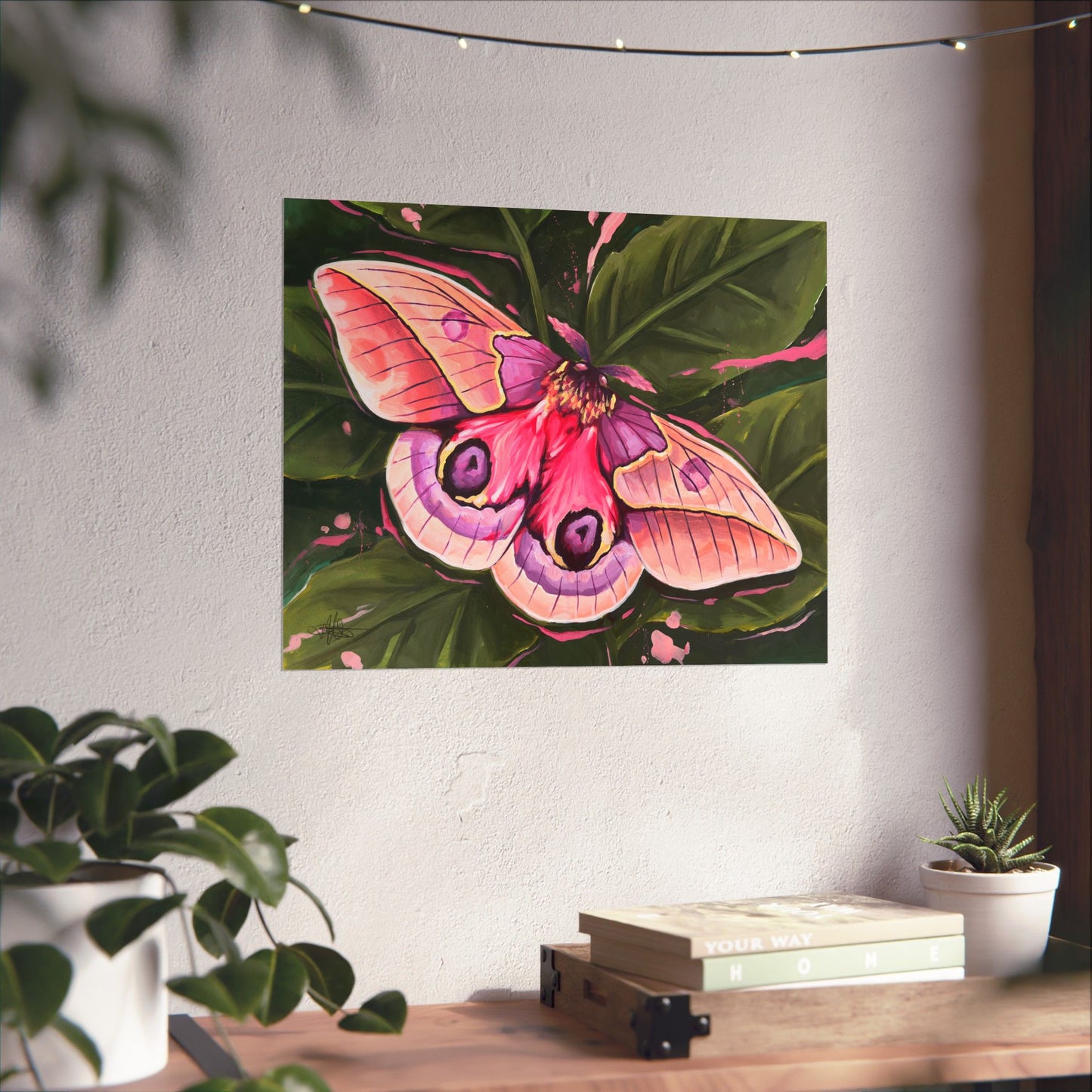 Pink Moth Matte Poster