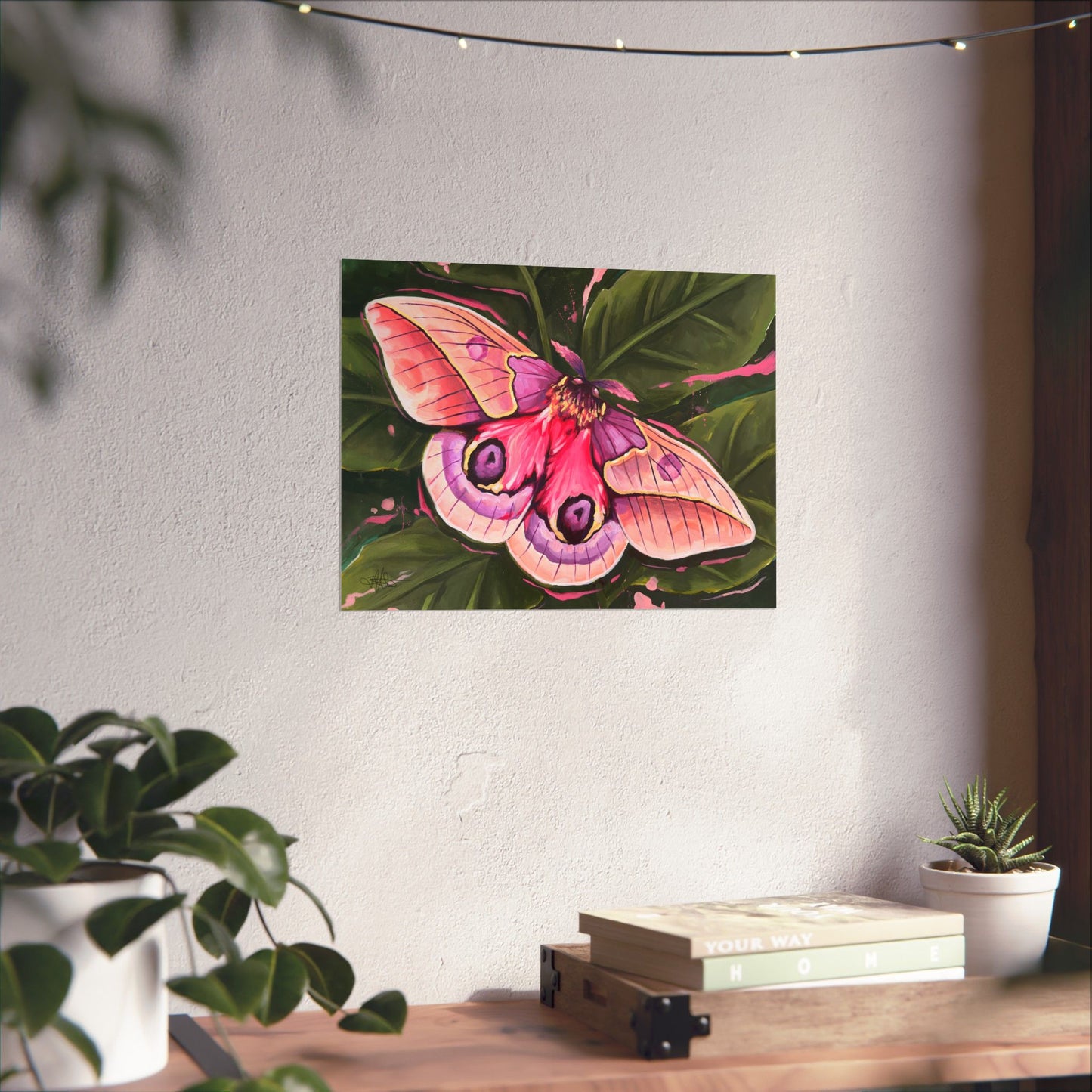 Pink Moth Matte Poster