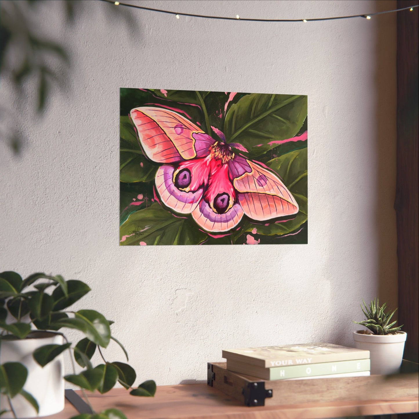 Pink Moth Matte Poster